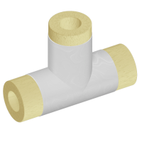 Тройник теплоизоляционный минераловатный оцинкованный 219x219 мм ГОСТ 30732-2020