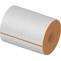 Цилиндр теплоизоляционный базальтовый вырезной оцинкованный 108x100x1000 мм Г1 Ц 100 ГОСТ 23208-2022