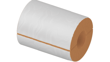 цилиндр теплоизоляционный базальтовый 102x40x1200 мм НГ Ц 100 купить в Воронеже