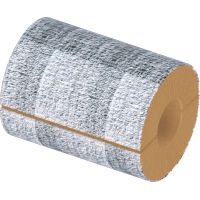 Цилиндр теплоизоляционный базальтовый вырезной фольгированный 720x100x1000 мм НГ Ц 100 ГОСТ 23208-2022