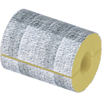 Цилиндр теплоизоляционный минераловатный вырезной фольгированный 1020x40x500 мм Г1 Ц 150 ГОСТ 23208-2022